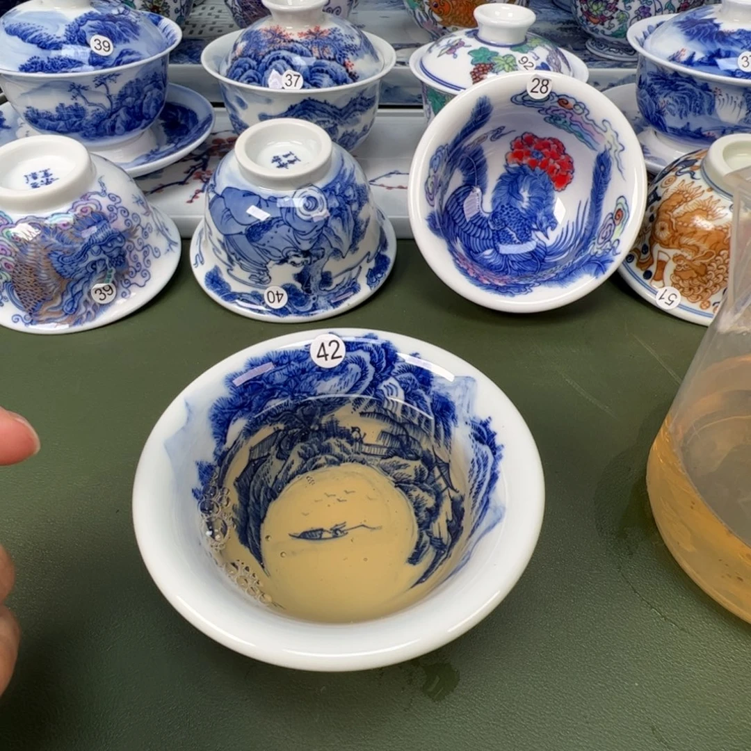 陶瓷景德镇纯手工纯手绘茶具木木