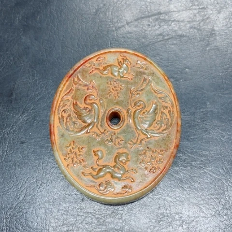 吊坠白玉菩提把件