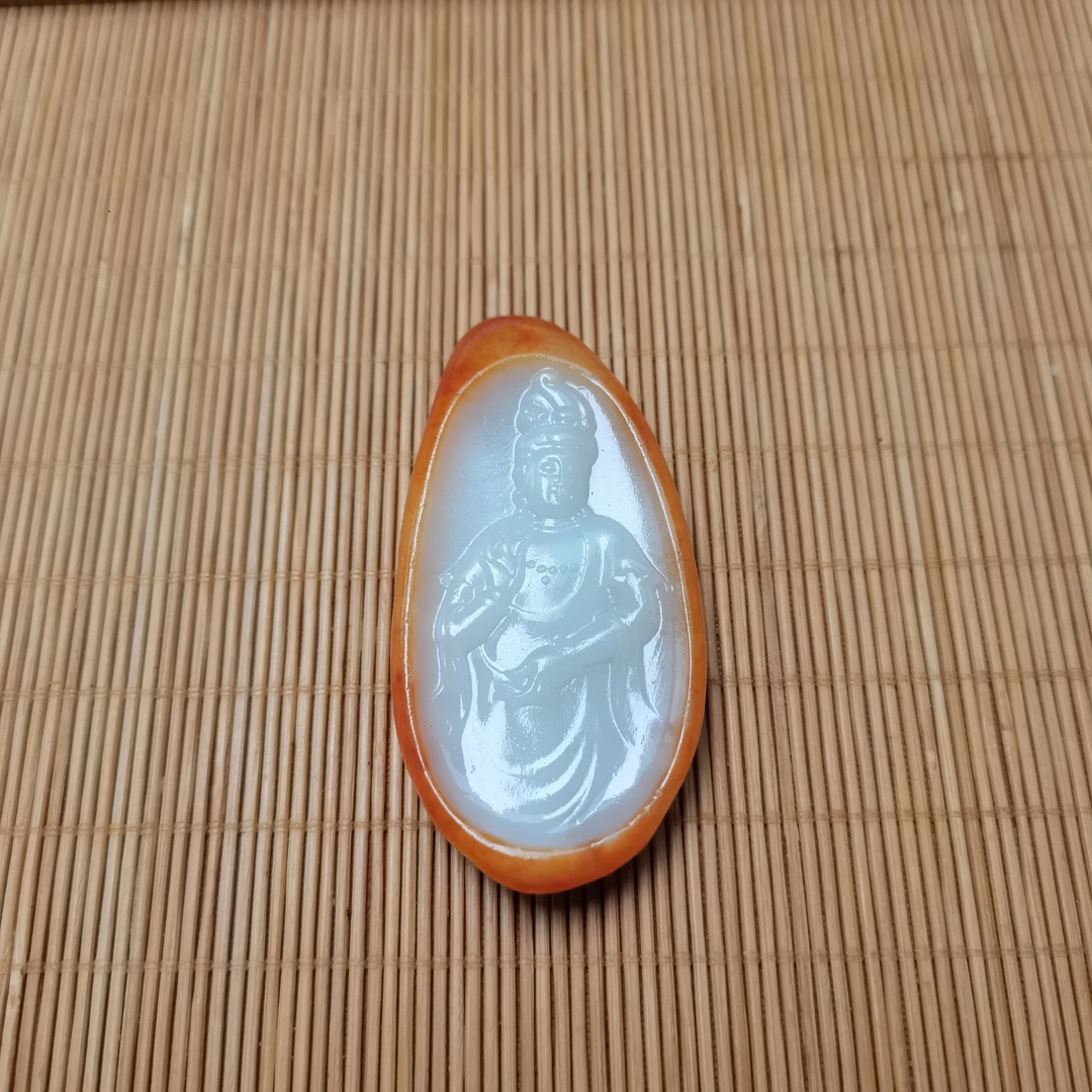 新疆和田玉站观音菩萨45克