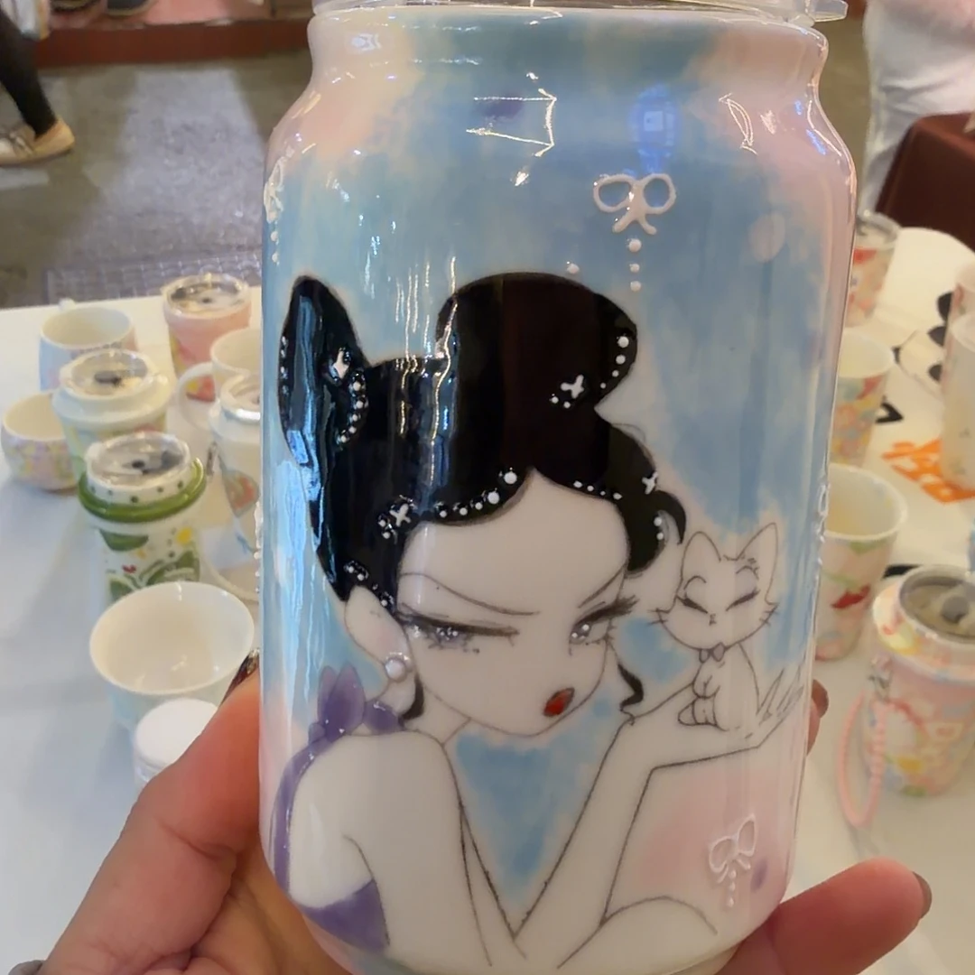 陶景德镇手绘易拉罐