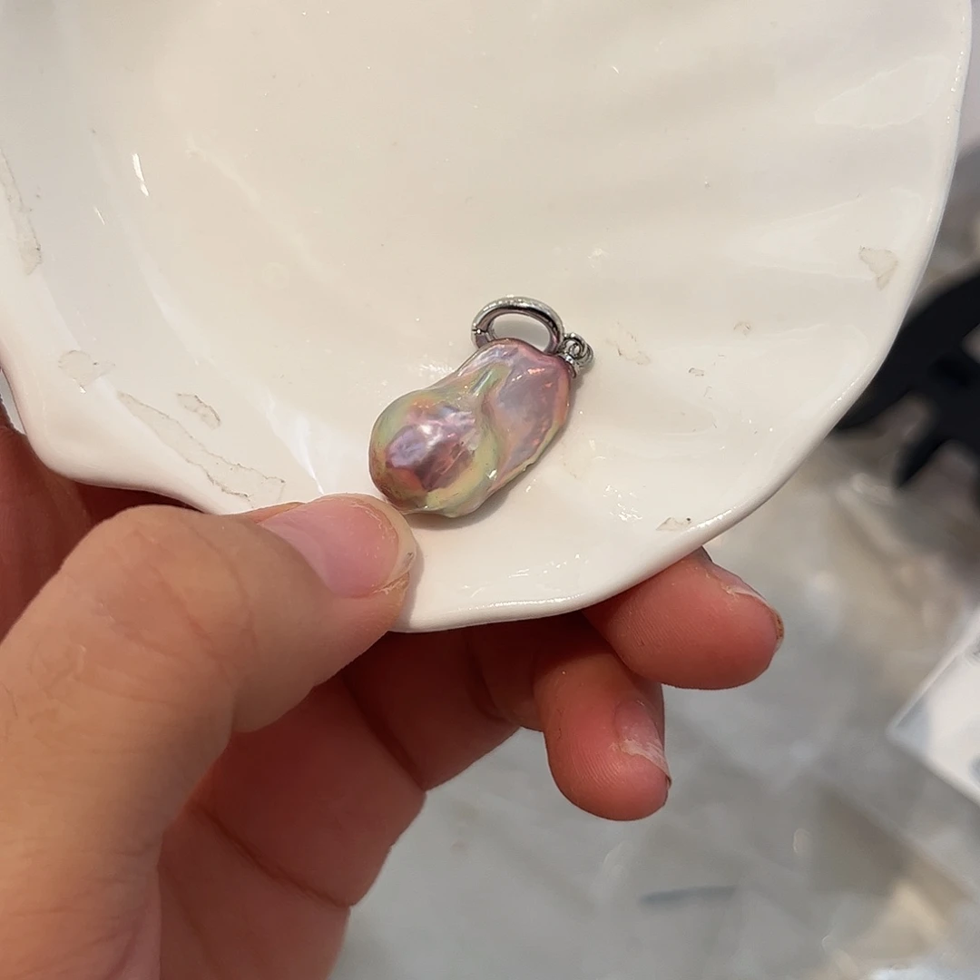 合金淡水珍珠耳饰