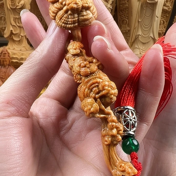 柏木（崖柏）灵芝如意10cm