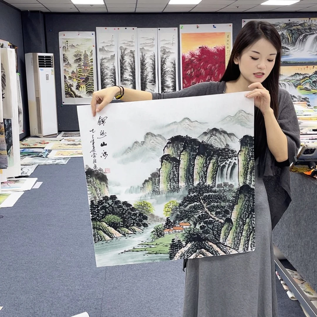 国画作品小姐姐放漏…