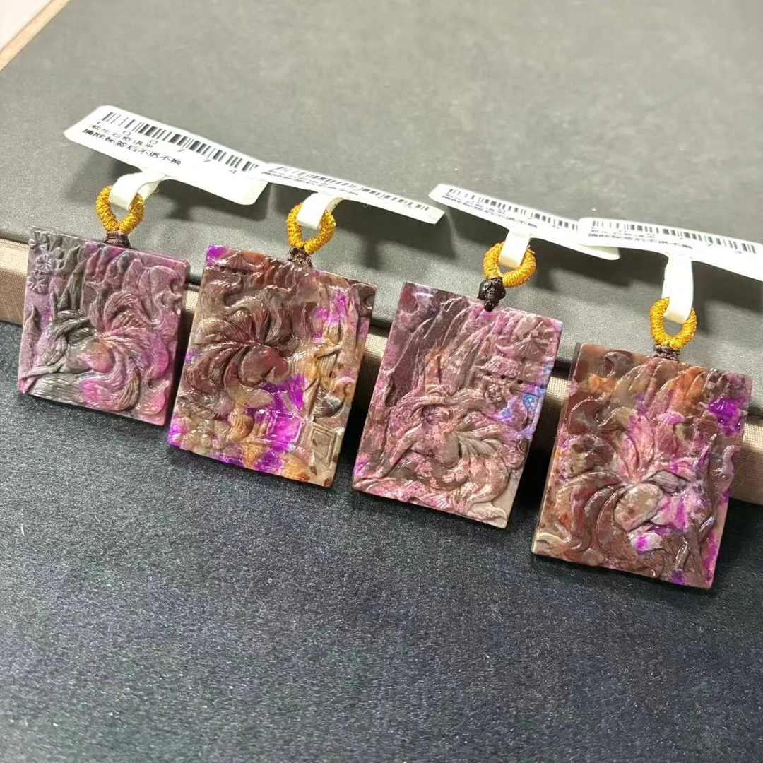 【主播推荐】舒俱来雕刻九尾牌19*24*3.5mm/多样性发其一/F00767