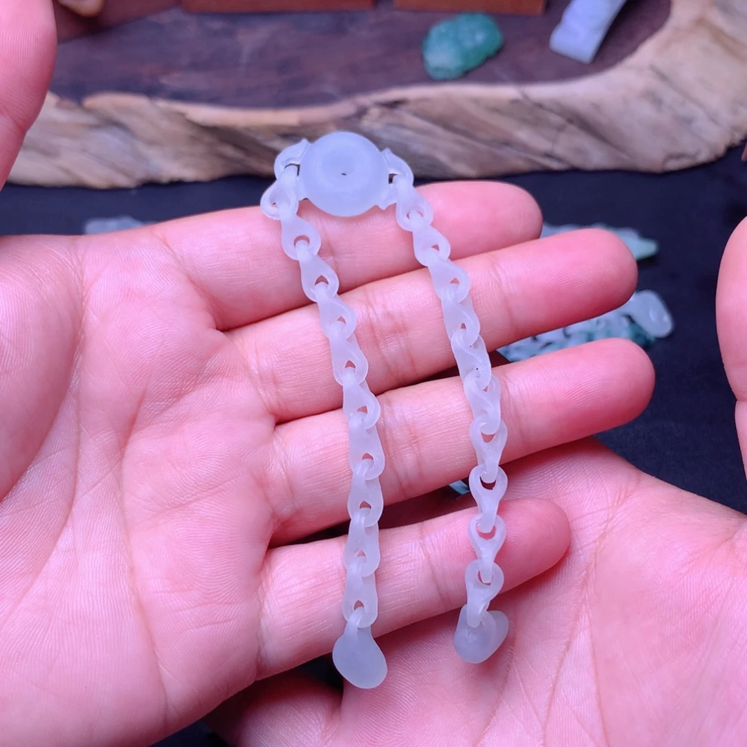 定制翡翠未镶嵌西****雷手链