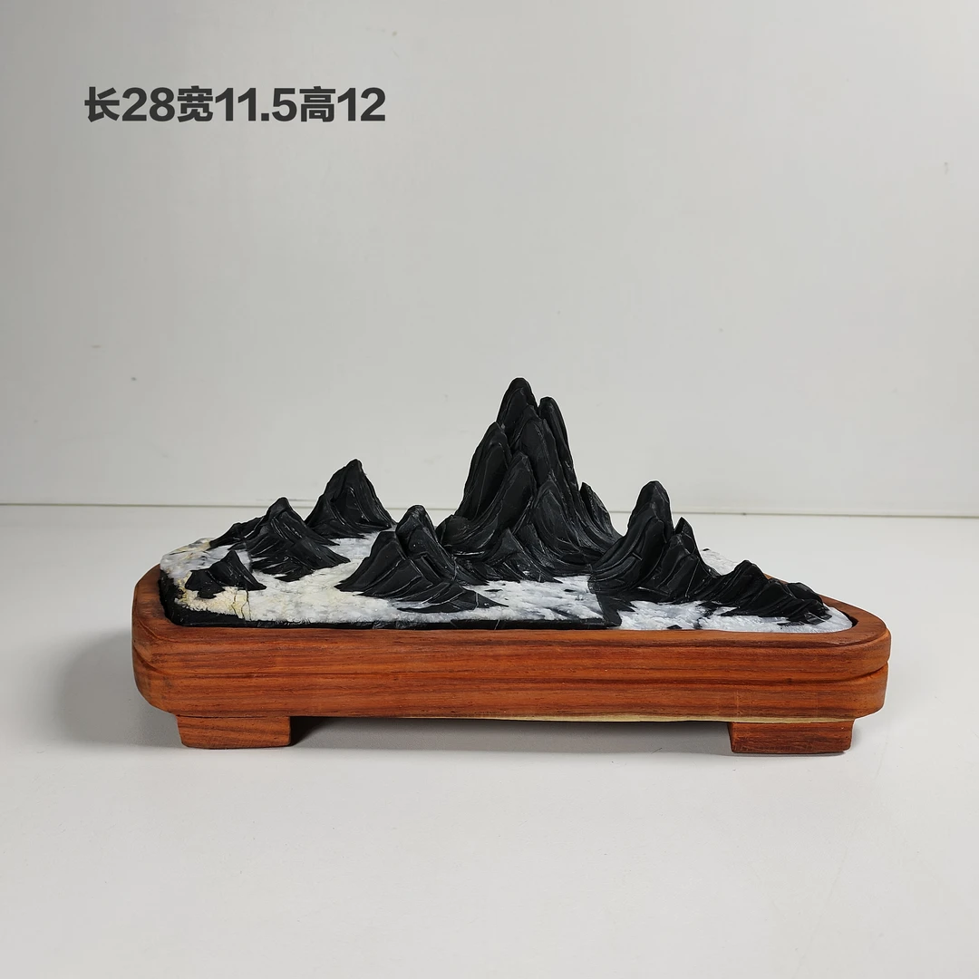 雪山造景靠山石办公室茶桌桌面装饰