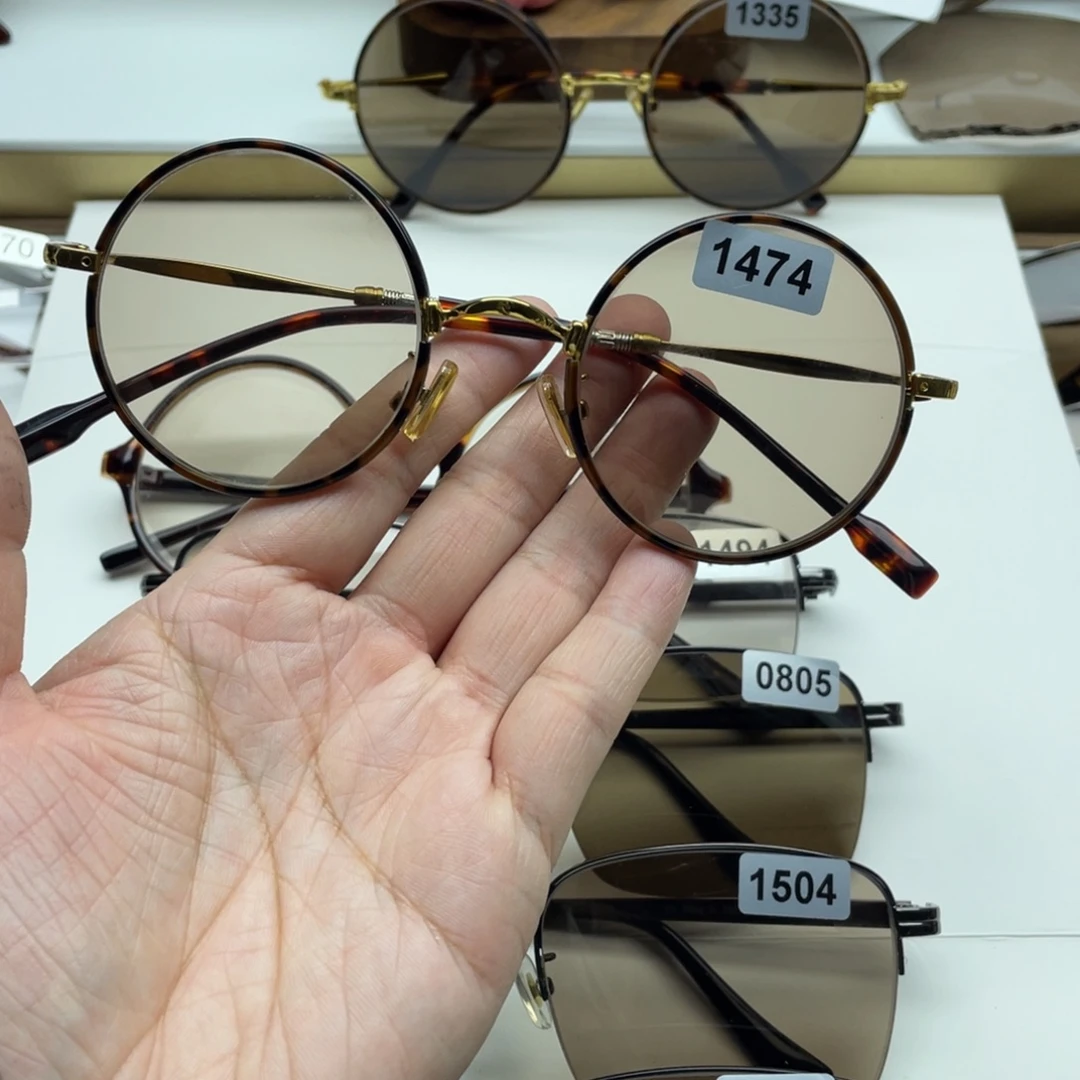 茶水晶复古圆 1474