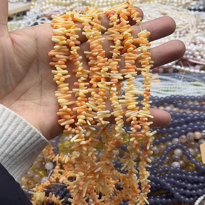 玛瑙/玉髓珠宝半成品未镶嵌一条橙精灵