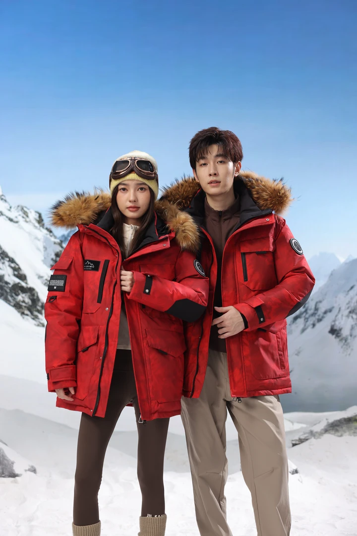 新款男款东北极寒羽绒服男女情侣工装鸭绒滑雪加厚保暖外套