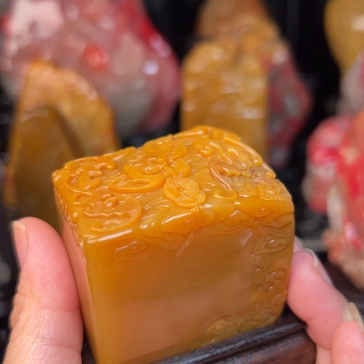 旺***技昌化石昌化田黄印章