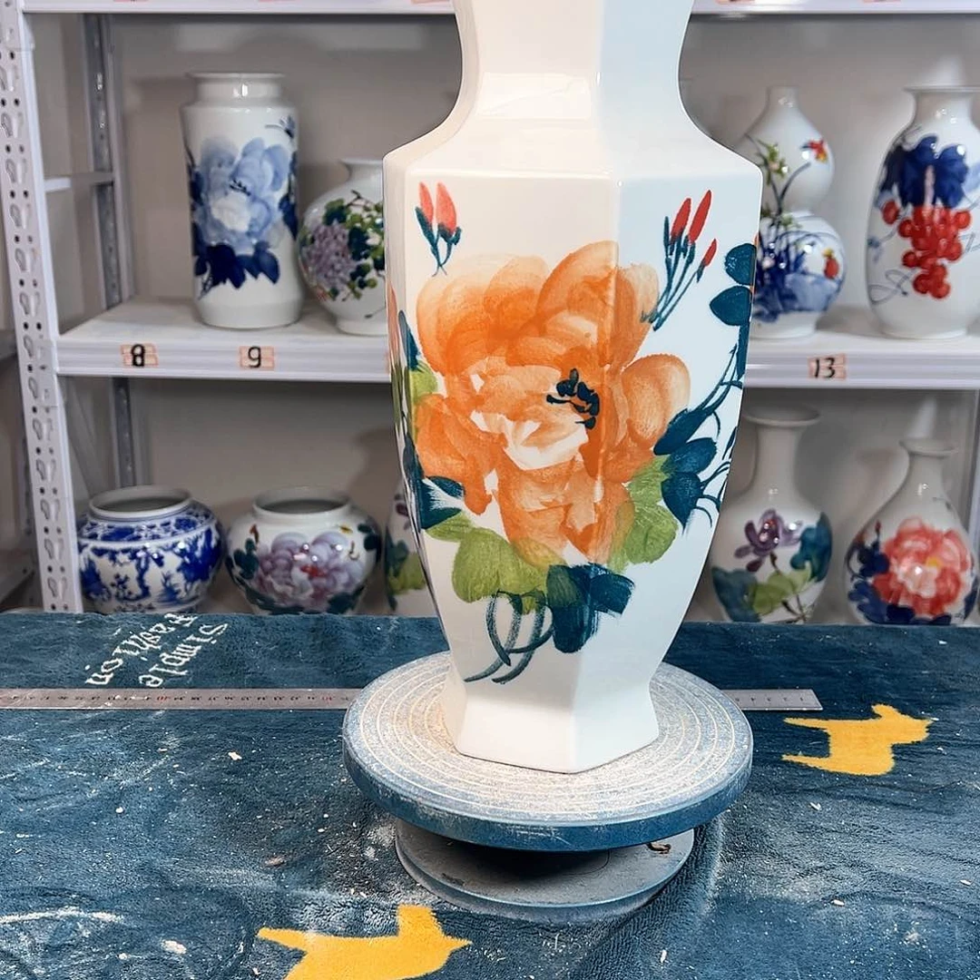 摆件景德镇陶瓷6黄牡