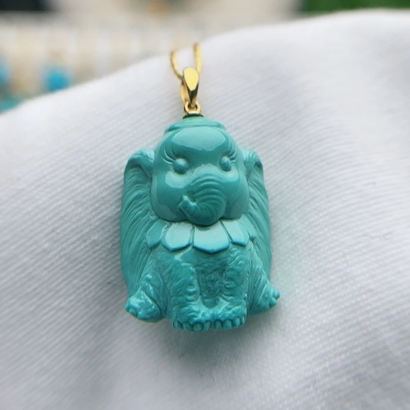 【闪购商品】绿松石珠宝奇石18K金镶嵌