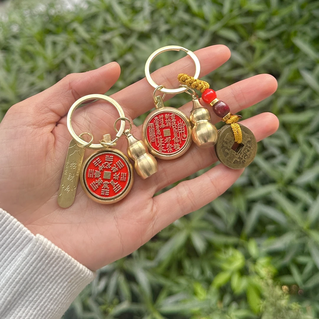 山鬼花钱转转摆件