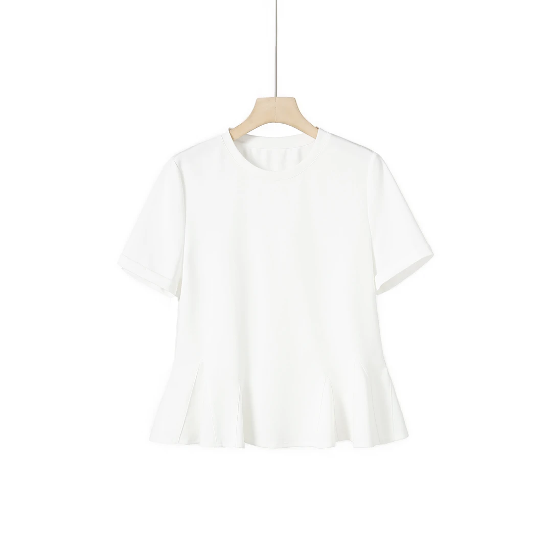 李子木先生纯色圆领百搭T恤女款2025新款爆款「夏上新」短袖D6287