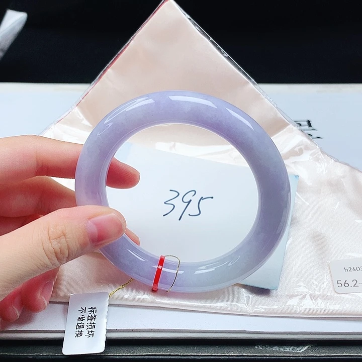 翡翠手镯（圆镯）未镶嵌缅甸天然a货手镯56+