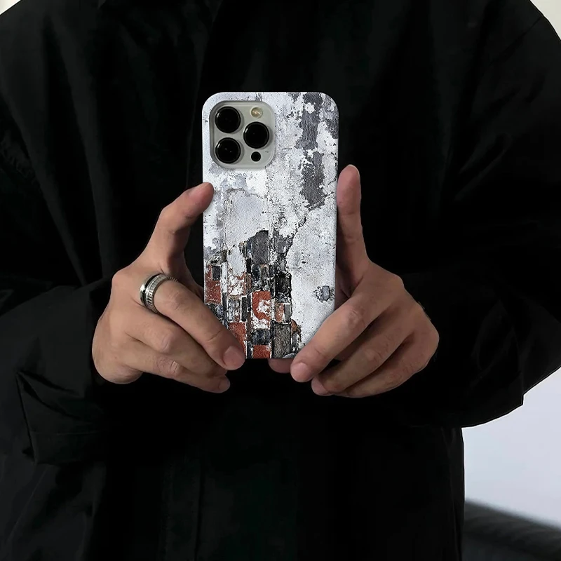 水泥墙体适用苹果16pro创意手机壳15promax个性14小众13/12/潮牌