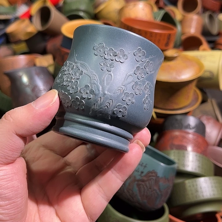 紫砂茶杯椒*全手工紫砂主人杯