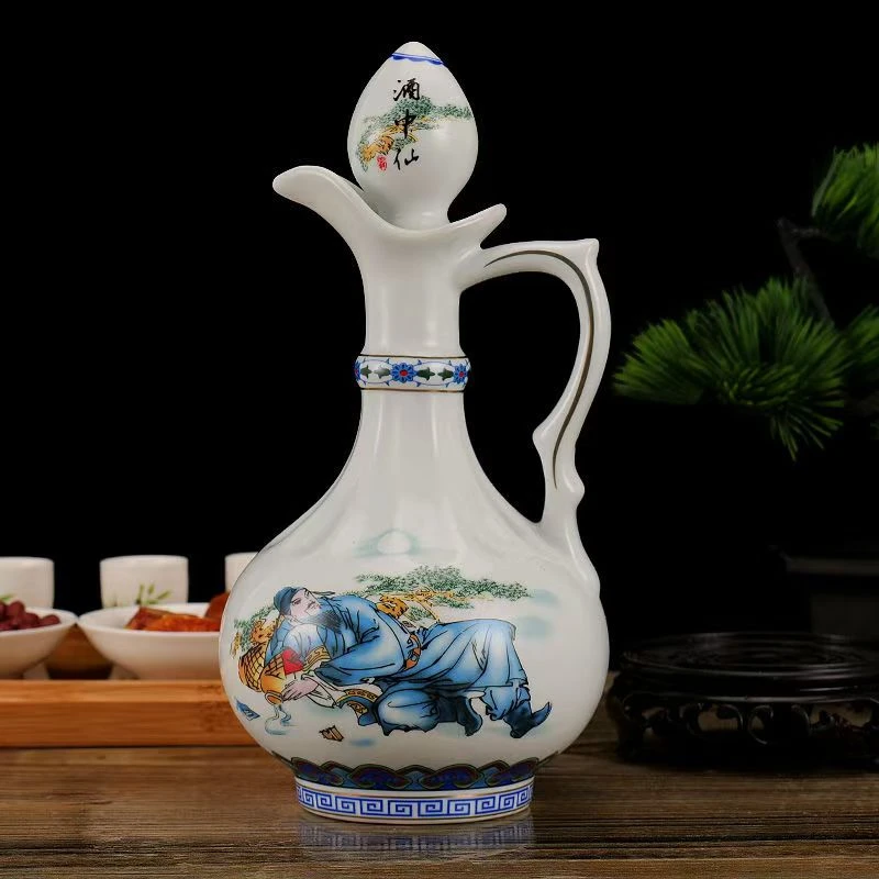 景德陶瓷太白醉酒酒壶