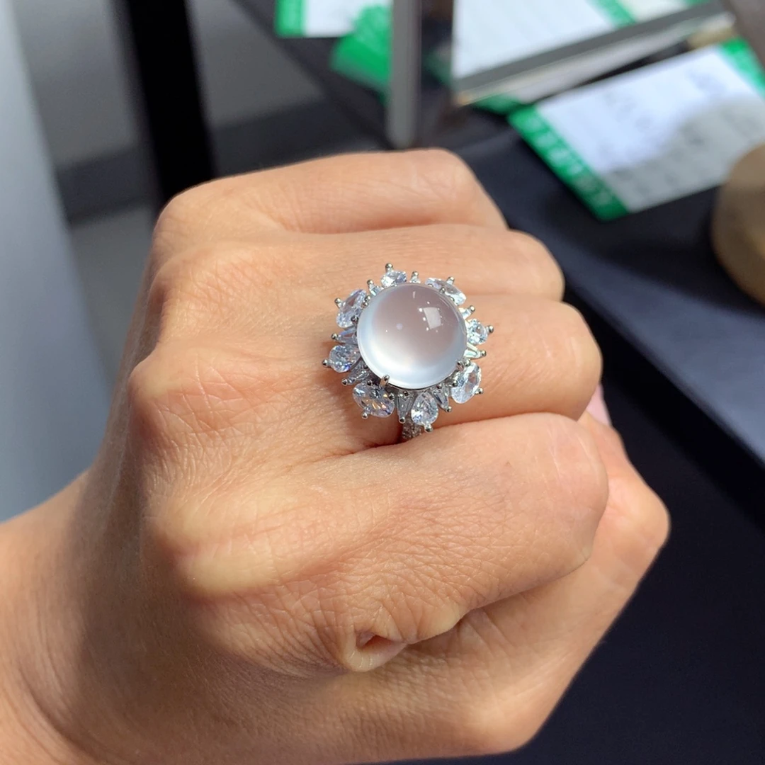 颈饰银S925镶嵌石英质玉