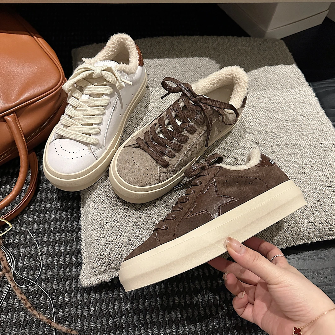 TS休闲鞋2024秋冬新款潮流百搭圆头系带休闲鞋