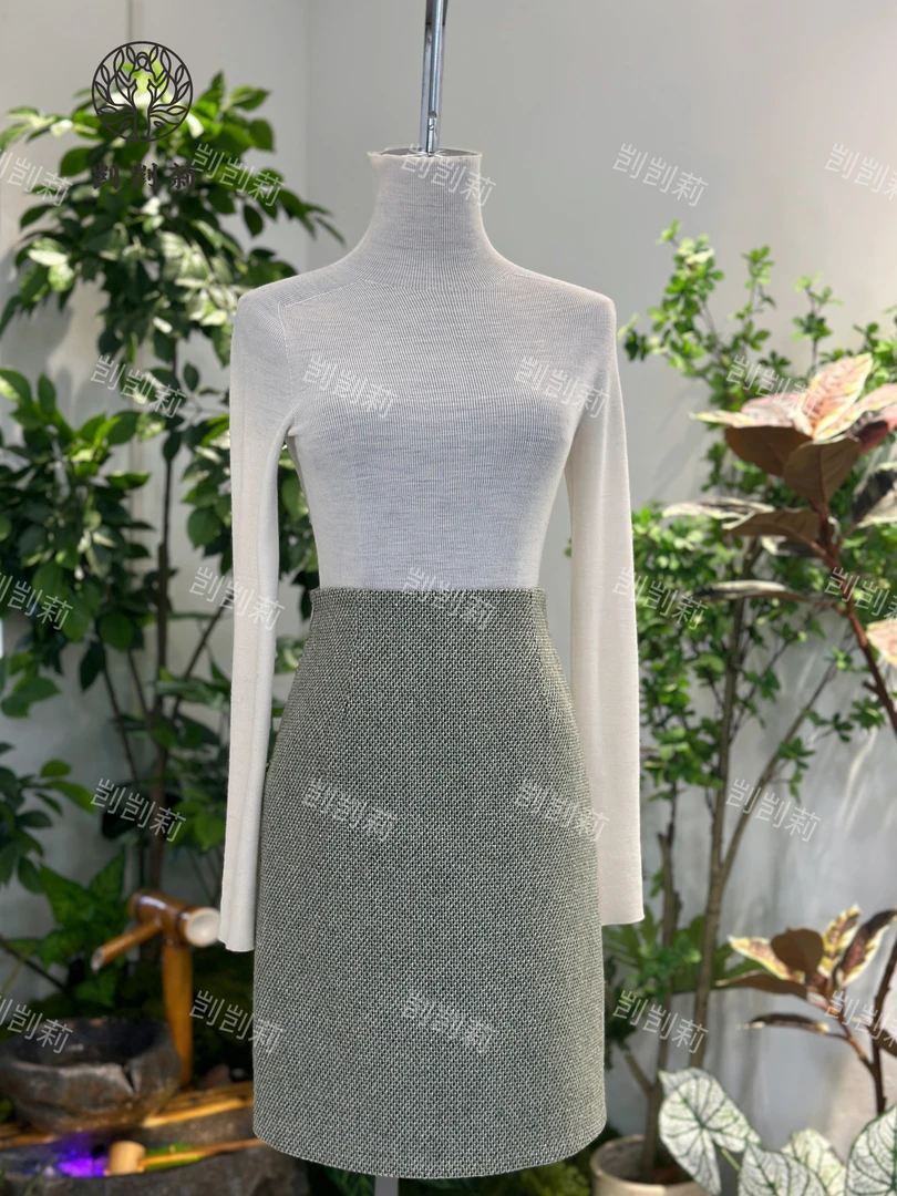 剀剀莉 早春新款（豆蔻短裙）苔藓绿修身显瘦短裙 10-25度穿