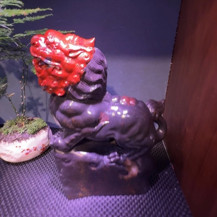 S***m石材桂林鸡血玉摆件