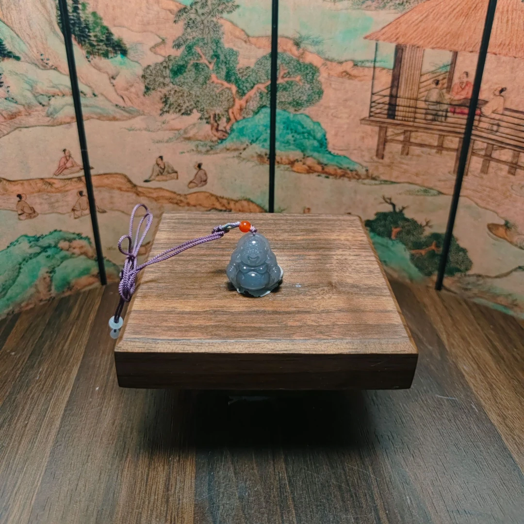 P和田玉烟紫佛公吊坠1247