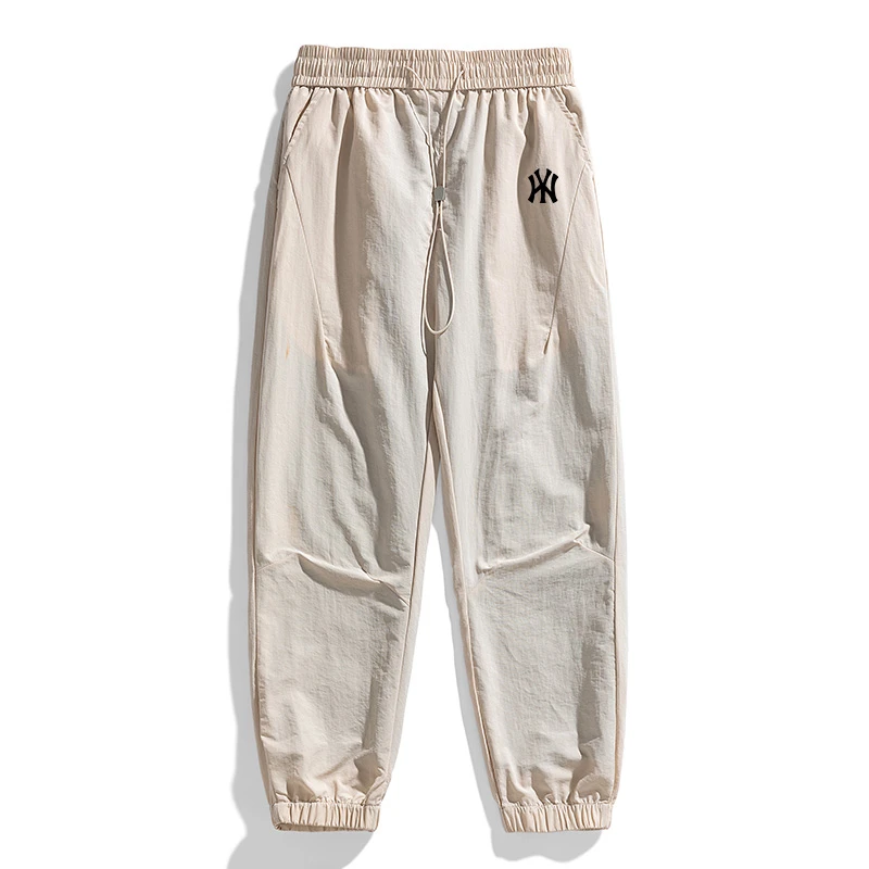 【品牌撤柜】2025夏季冰丝裤男女潮牌束脚裤薄款透气情侣休闲速干裤