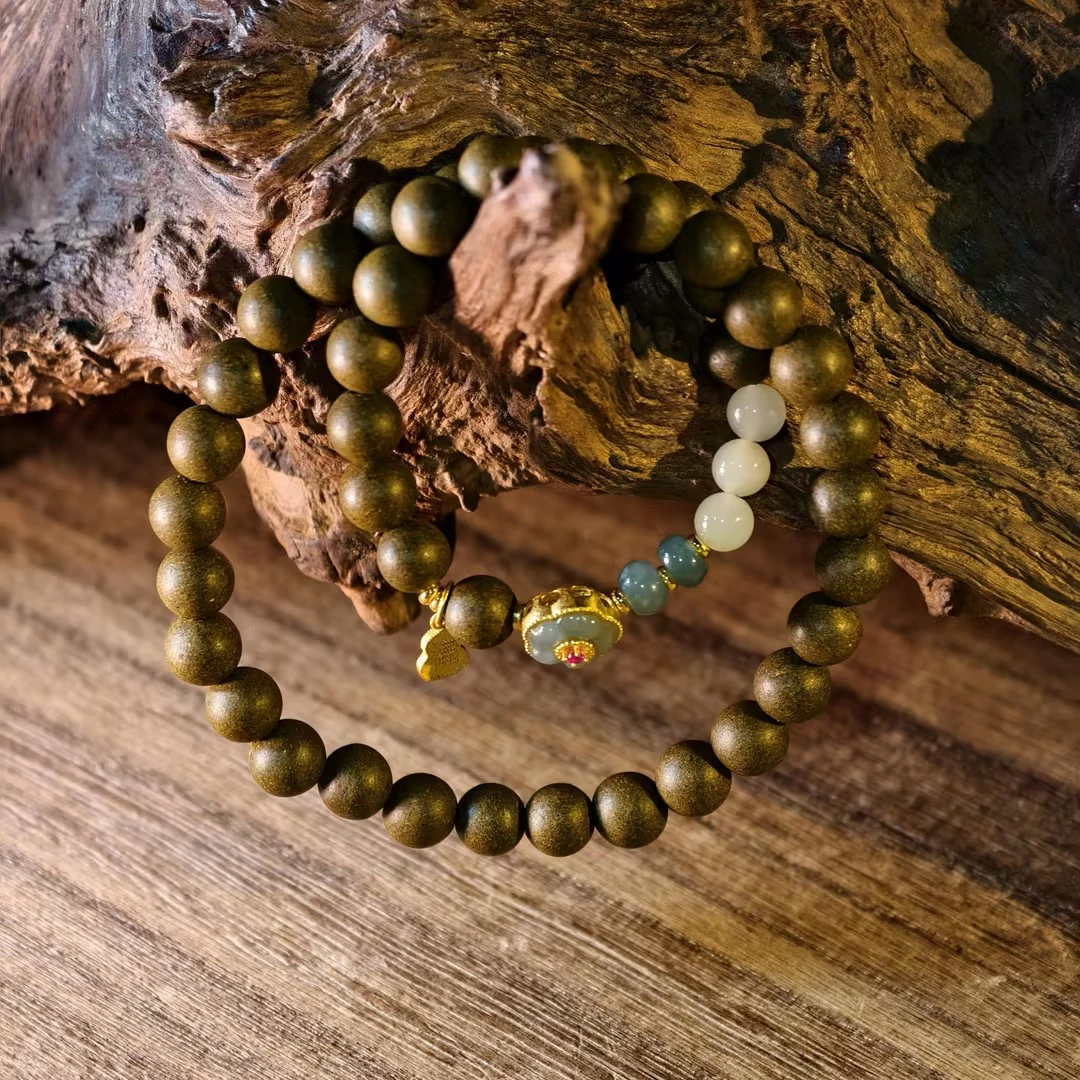 茉莉双圈合香珠手串 泥塑制作 精致手工【闻思香堂】