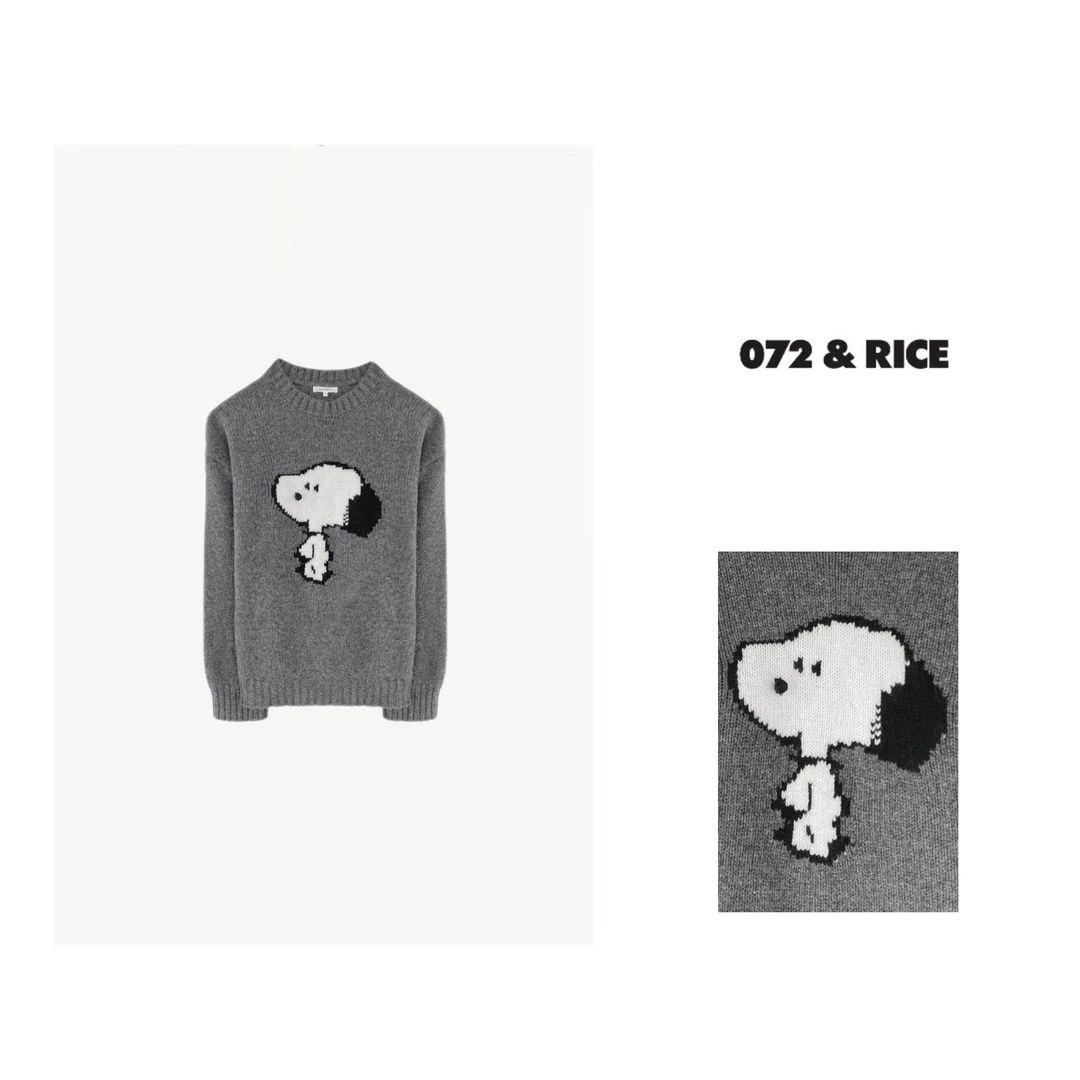 072 & RICE【史路比】100羊毛 秋冬圆领长袖针织衫 OM7711 618FF