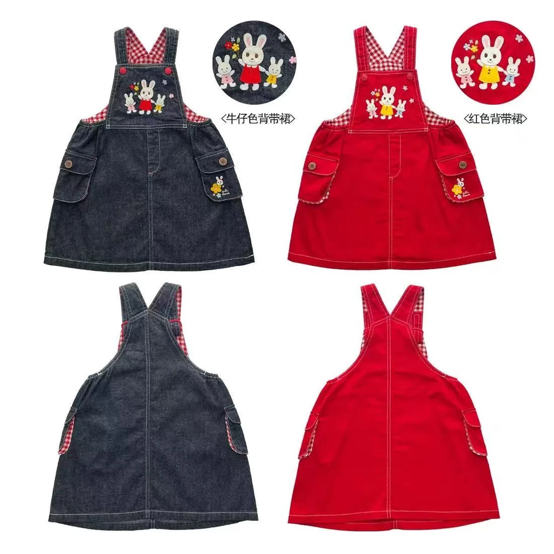 A类背带款春夏背带裙牛仔裙吊带裙裙子童装女童小童夏季纯棉儿童