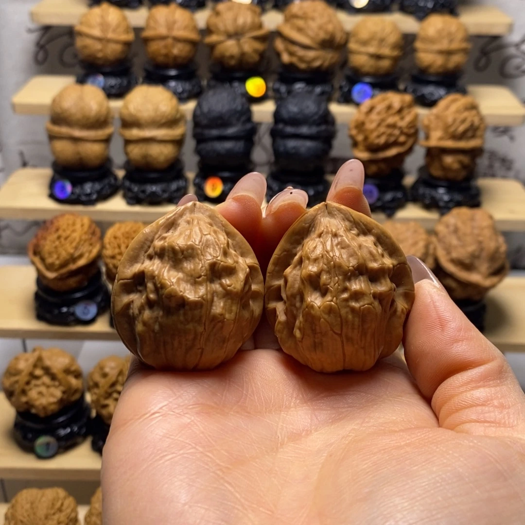 文玩核桃把件荷叶金蟾y9