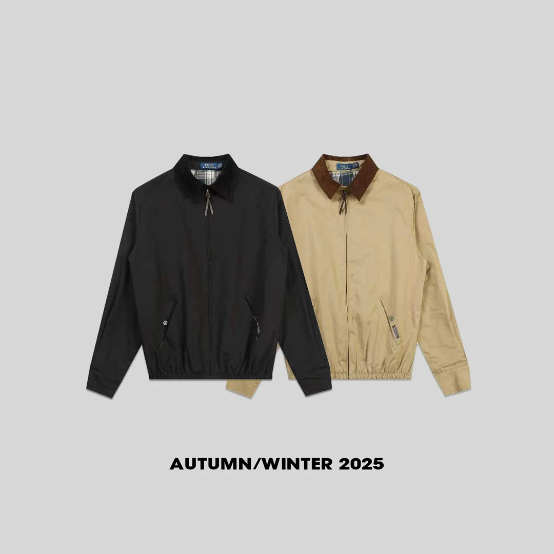 【男女同款】小马刺绣翻领巴恩风短款夹克外套休闲百搭灯芯绒老钱凤