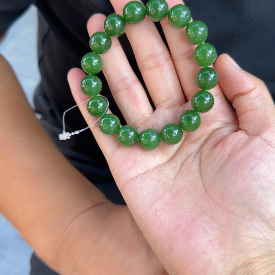 手链未镶嵌和田玉俄碧纯净版珍藏品卡12