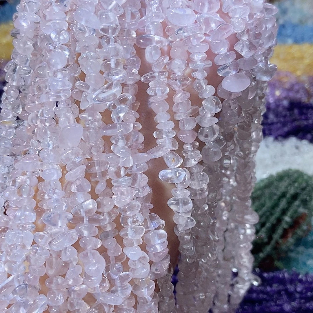 未镶嵌珠宝半成品水晶粉水晶