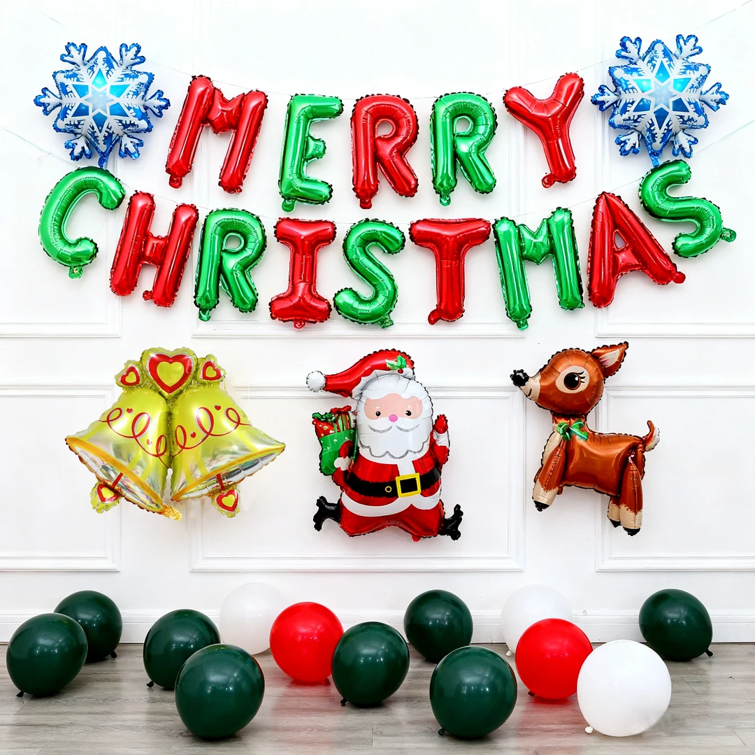 圣诞节气球装饰品商场酒店幼儿园圣诞树气球圣诞活动场景布置用品