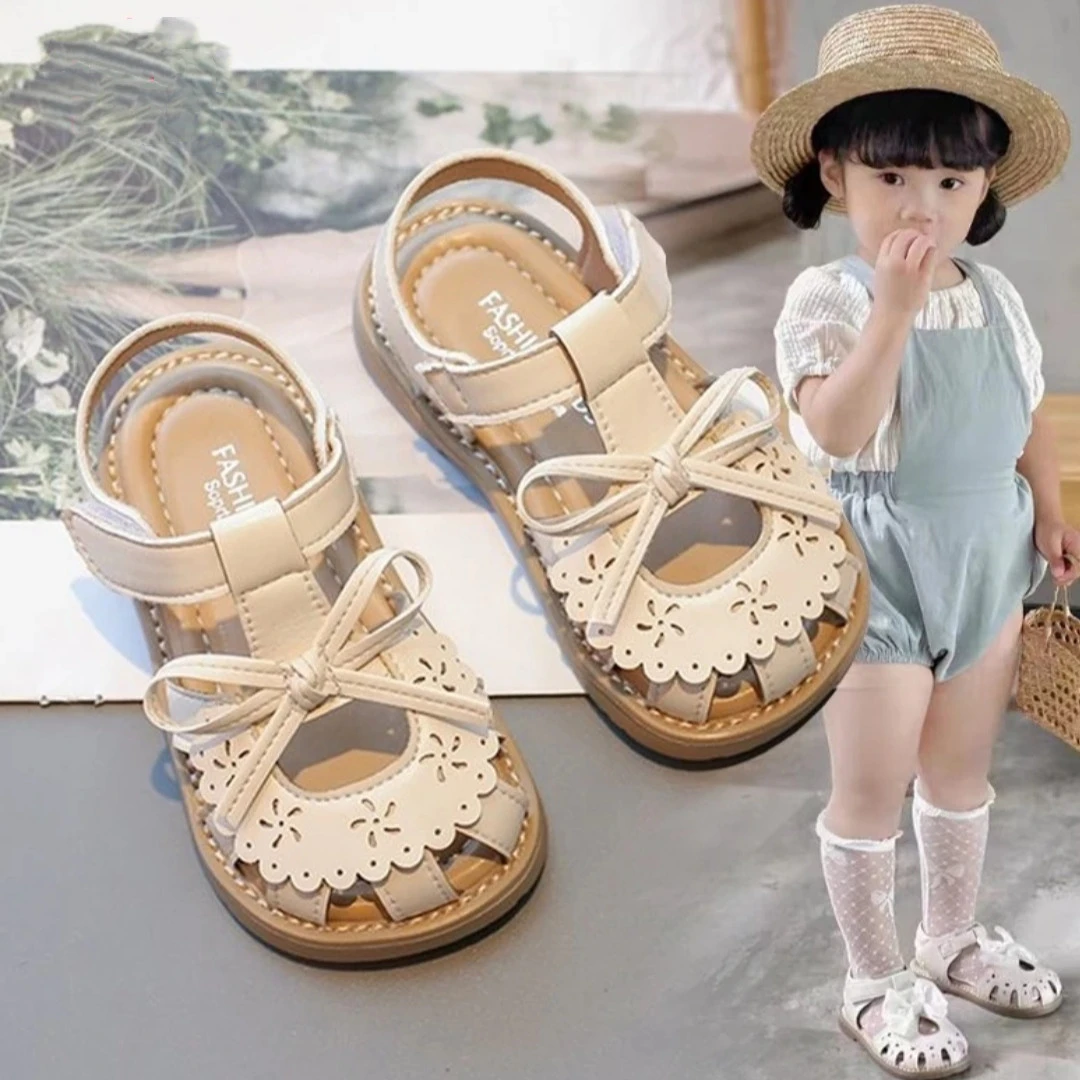 ABC 女童包头凉鞋2025夏季新款小女孩公主鞋防滑儿童0-3岁宝宝鞋