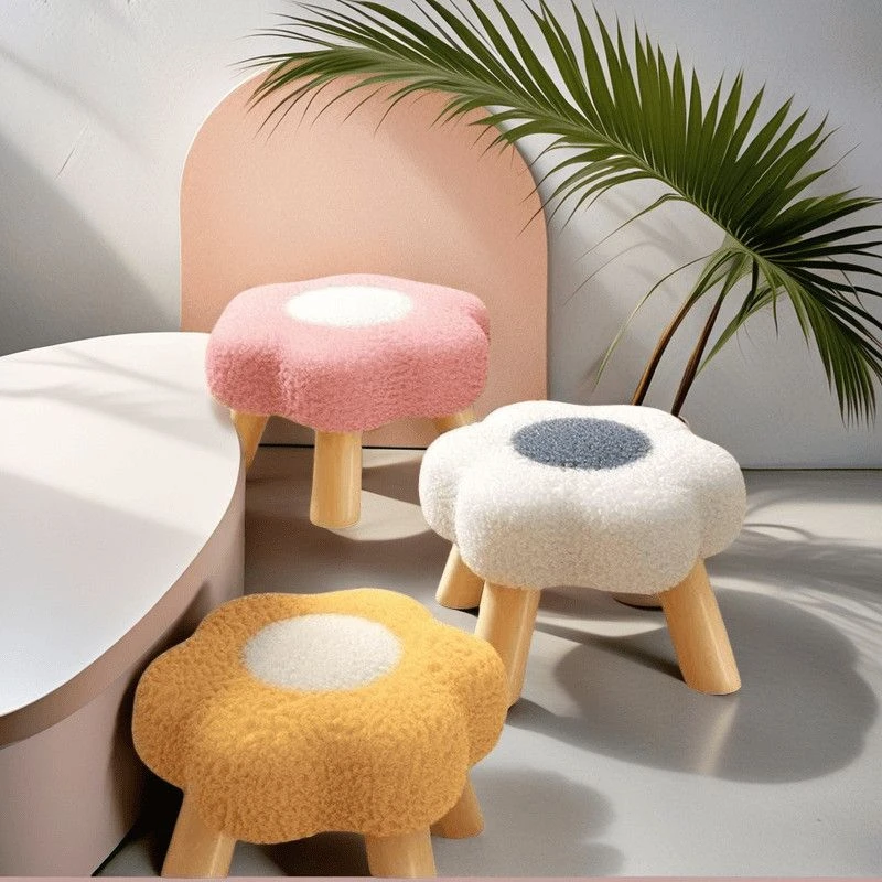 花朵凳子家用网红云朵板凳沙发客厅儿童可爱可爱女生卧室矮凳qy