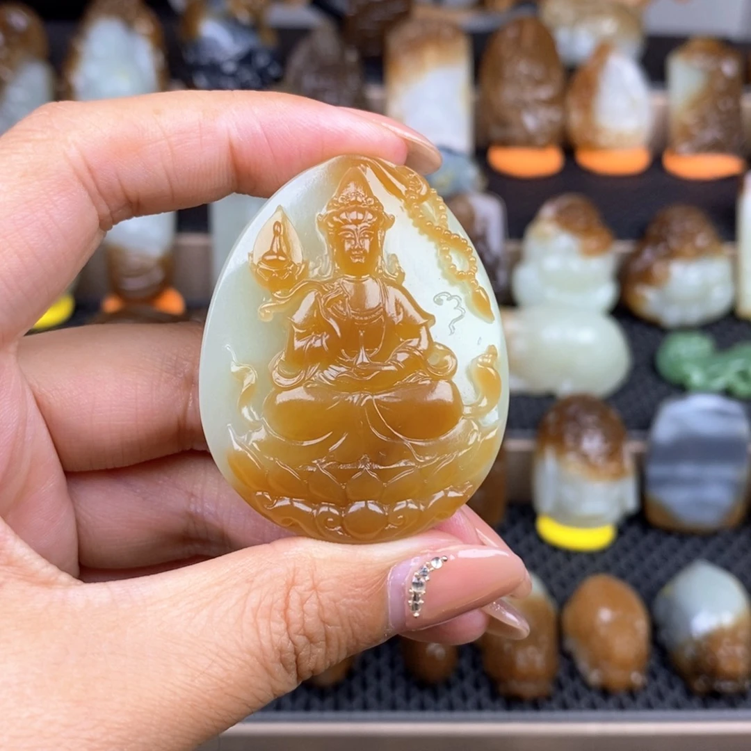 和田玉未镶嵌颈饰?***老