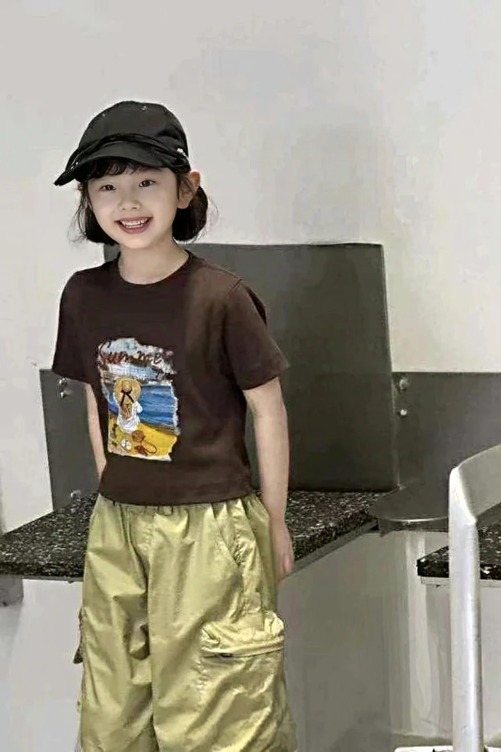 童装短袖夏装印花T恤半袖儿童宽松上衣中大童夏季纯棉体恤潮
