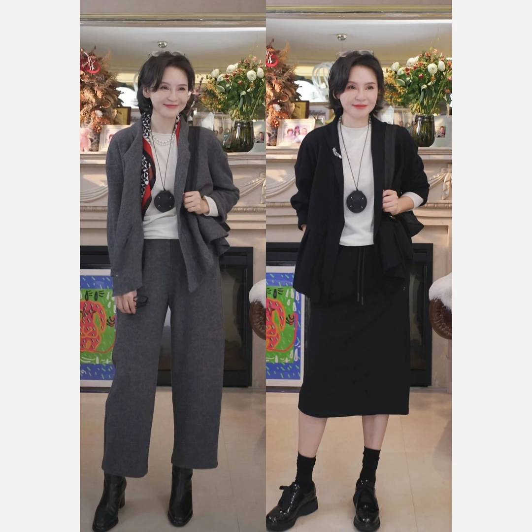 我是摩羯黑标 春娇与志明 澳洲100美丽诺绵羊毛弹力秋冬外套