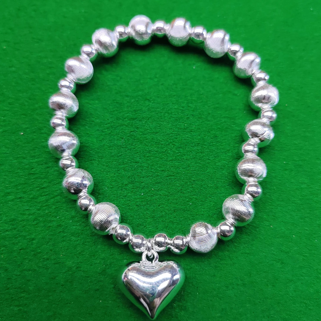 足银手链 足银舍实心精品手饰  银色手链33g(无礼盒)YZ036