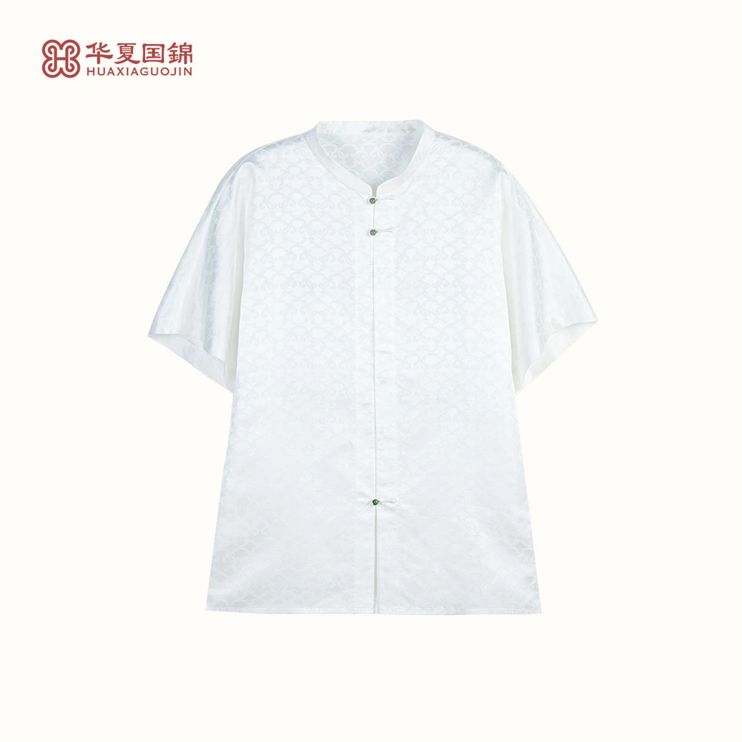 【四川工美蜀锦】米地素布环环如意锦纹上衣【悟】