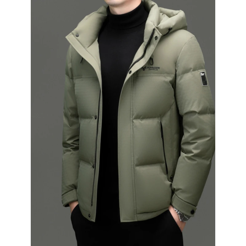 冬季休闲羽绒服男士连帽加厚防寒衣中青年面包服男装保暖短款外套