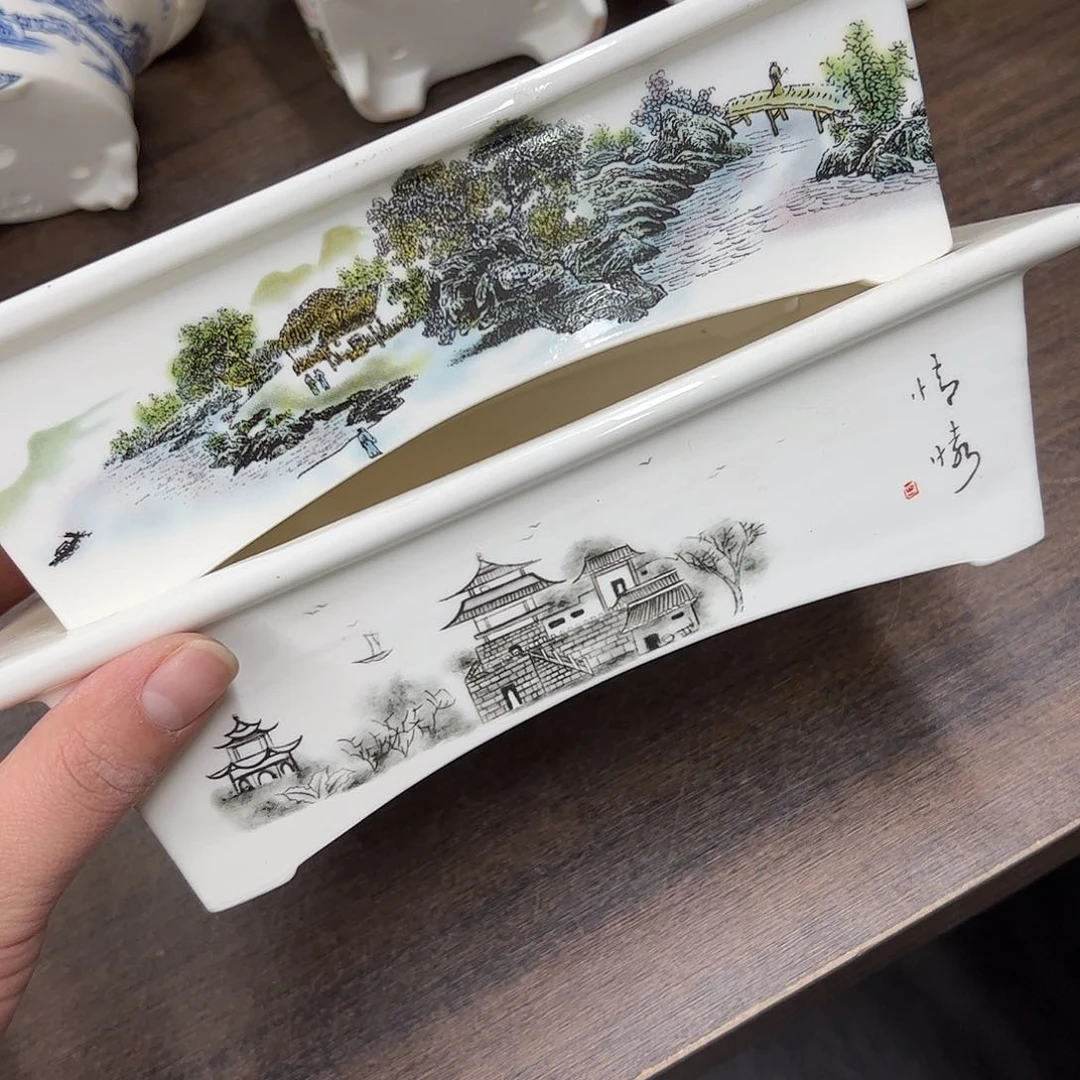 紫砂花盆芸*850号瑕疵2个22/16/6cm处理介意勿拍