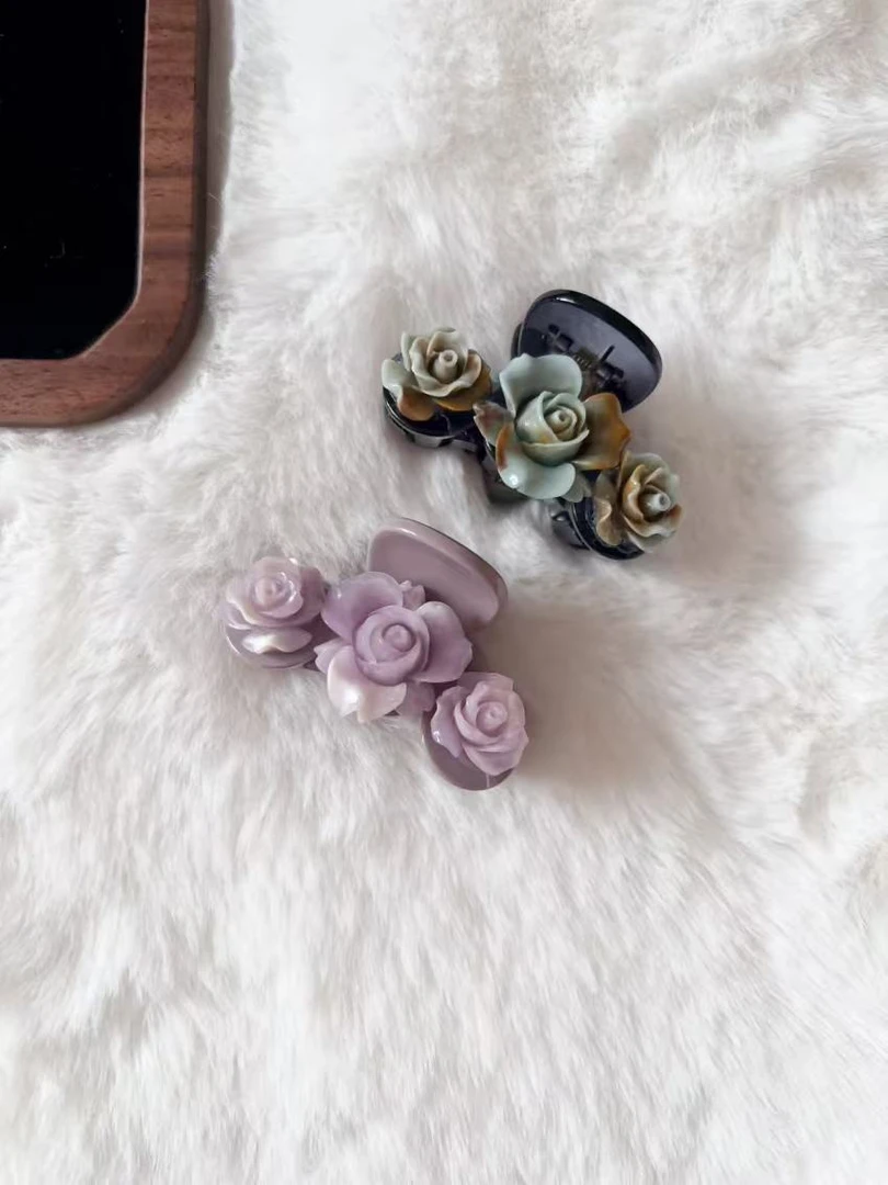 时尚山茶花抓夹A81