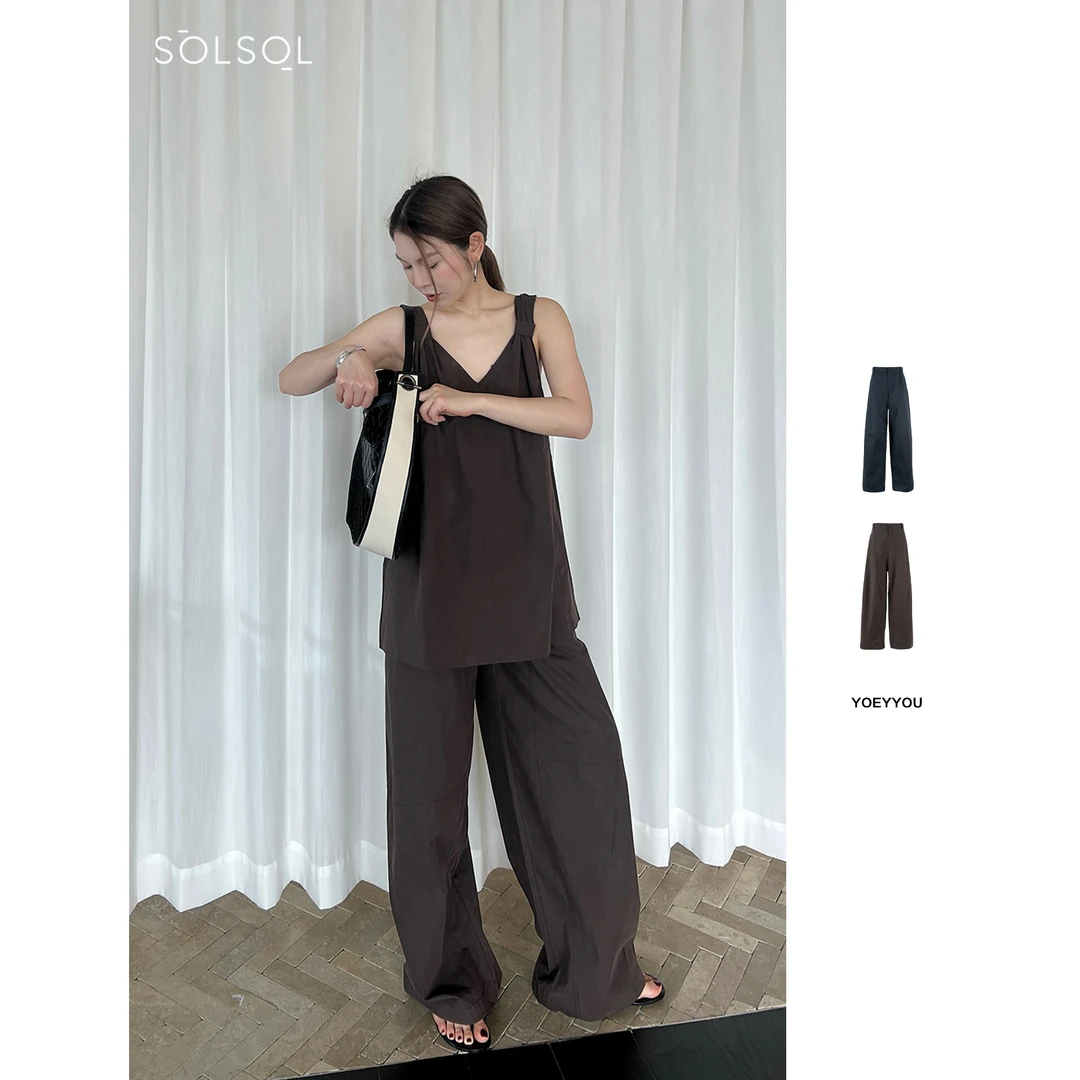 YOEYYOU小众设计师品牌25SS工装感阔腿长裤SOLSOL买手店521321