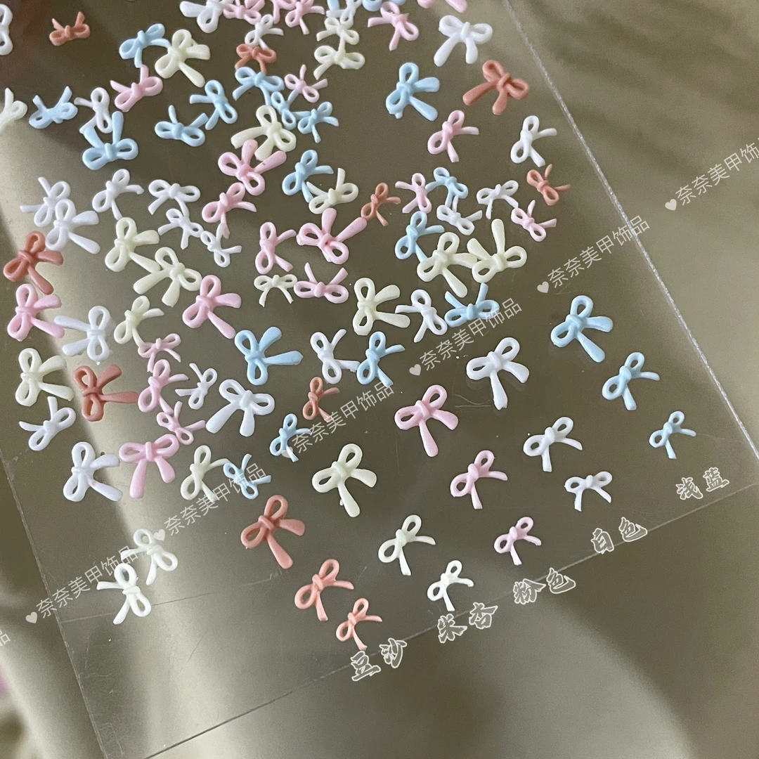 新款树脂（镂空磨砂蝴蝶结） 树脂领结可爱ins风美甲饰品成品蝴蝶结