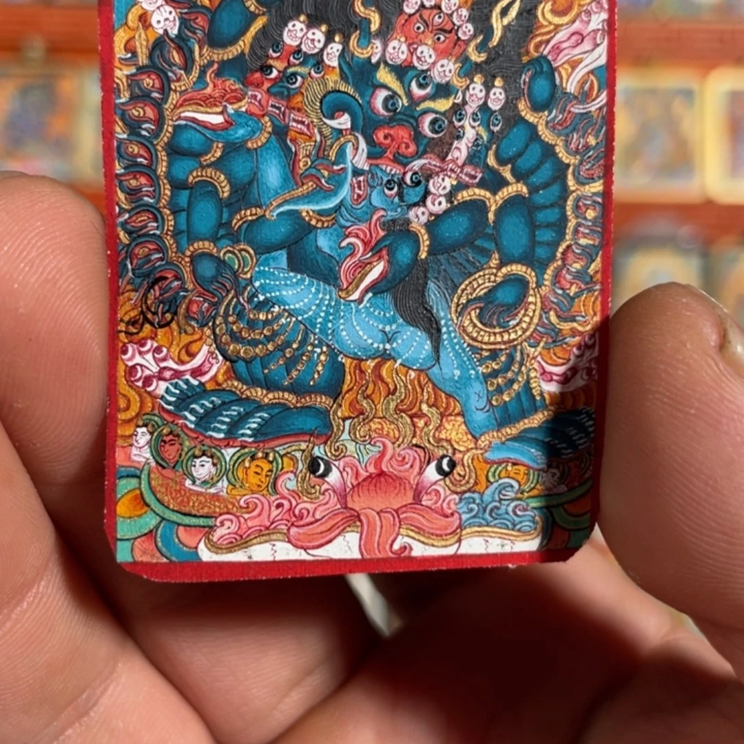 a***n吊坠热贡精品唐卡大威德