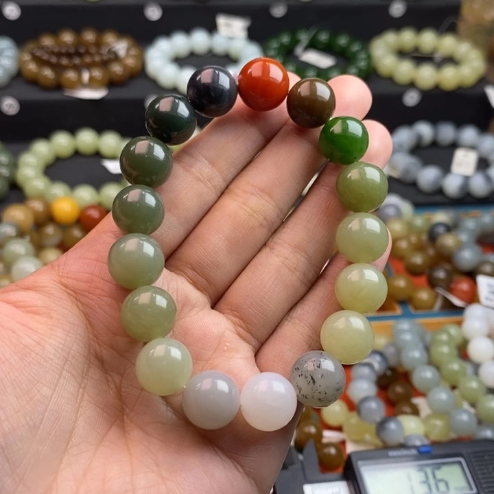 幸***满和田玉未镶嵌手串L卡12